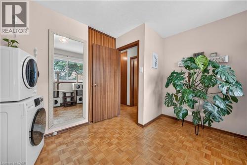 Parquet wood-finish flooring provides a classic foundation - 111 Kimberly Crescent, Kitchener, ON 