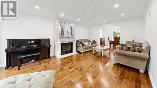 Main/Upper - 15 Sonata Crescent, Toronto, ON - Indoor Photo Showing Living Room With Fireplace