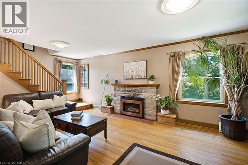 162 5Th Conc Road E, Flamborough, ON - Indoor Photo Showing Living Room With Fireplace