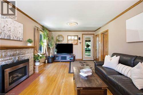 162 5Th Conc Road E, Flamborough, ON - Indoor Photo Showing Living Room With Fireplace
