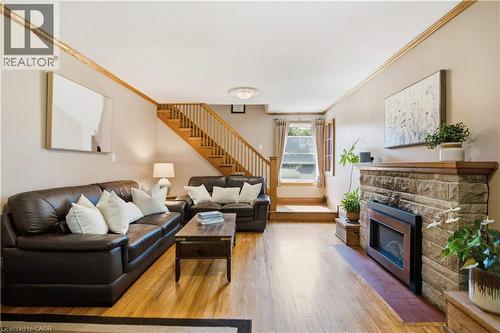 162 5Th Conc Road E, Flamborough, ON - Indoor Photo Showing Living Room With Fireplace