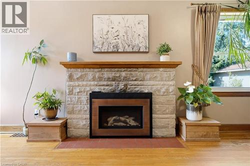 162 5Th Conc Road E, Flamborough, ON - Indoor Photo Showing Living Room With Fireplace