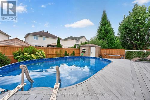 12 Forillon Crescent, Ottawa, ON - Outdoor With Above Ground Pool With Deck Patio Veranda With Backyard