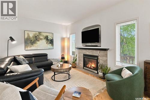 111 655 Kenderdine Road, Saskatoon, SK - Indoor Photo Showing Living Room With Fireplace