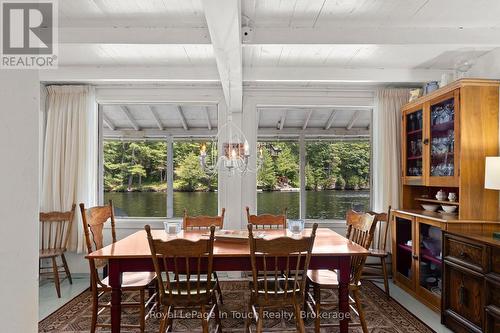 Dining View like a Boat - 2865 Severn River, Severn, ON - Indoor Photo Showing Dining Room