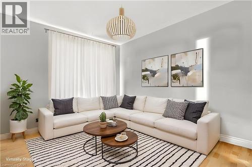 Virtually Staged - 86 Christopher Drive, Cambridge, ON - Indoor Photo Showing Living Room