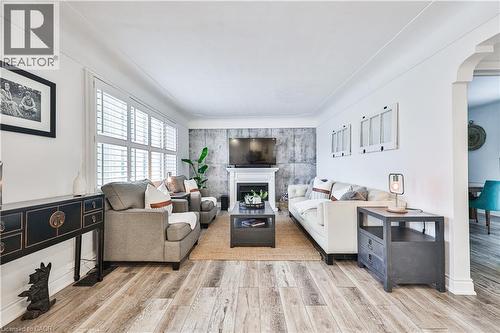 60 Galbraith Drive, Hamilton, ON - Indoor Photo Showing Living Room With Fireplace