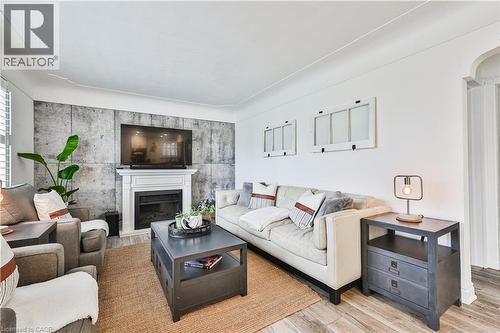 60 Galbraith Drive, Hamilton, ON - Indoor Photo Showing Living Room With Fireplace