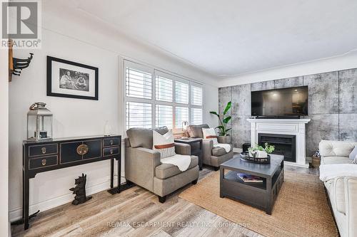 60 Galbraith Drive, Hamilton, ON - Indoor Photo Showing Living Room With Fireplace