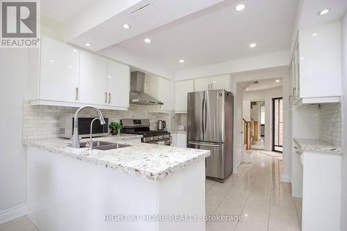 865 Attersley Drive, Oshawa, ON - Indoor Photo Showing Kitchen With Stainless Steel Kitchen With Double Sink With Upgraded Kitchen