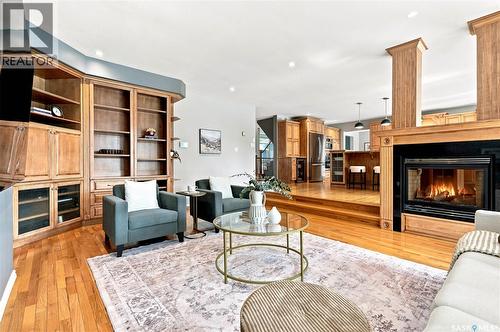 431 Rogers Court, Saskatoon, SK - Indoor Photo Showing Living Room With Fireplace