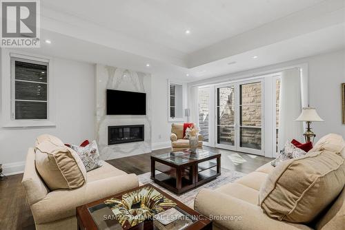 1342 Nocturne Court, Mississauga, ON - Indoor Photo Showing Living Room With Fireplace