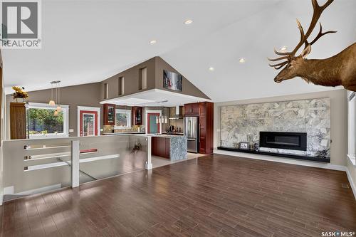 140 10Th Street, Humboldt, SK - Indoor Photo Showing Living Room With Fireplace