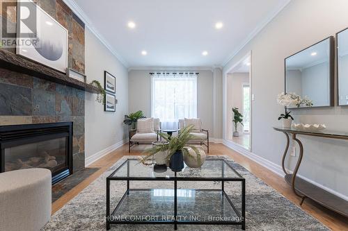 68 Grace Crescent, Barrie, ON - Indoor Photo Showing Living Room With Fireplace