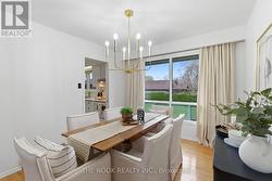 The dining room overlooks the west facing backyard - 
