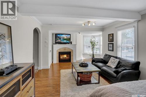 2216 Lorne Street, Regina, SK - Indoor Photo Showing Living Room With Fireplace