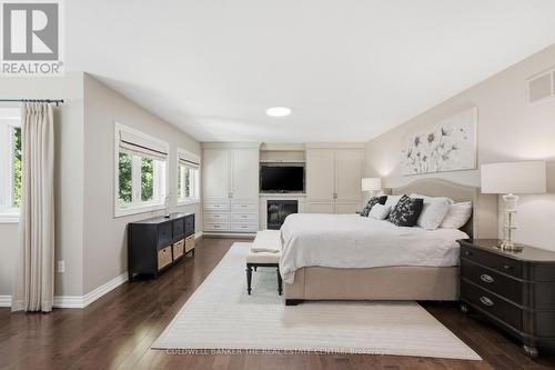 Primary Bedroom Fireplace Built-Ins - 49 Falling Leaf Court, Aurora, ON - Indoor Photo Showing Bedroom