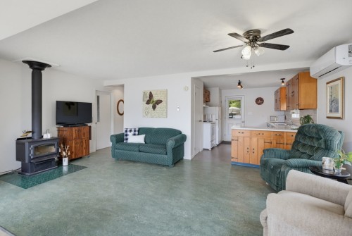 Salon - 17 Ch. Bellevue, Cayamant, QC - Indoor Photo Showing Living Room With Fireplace