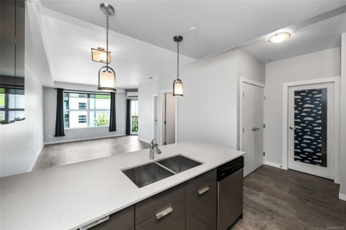 #302-2871 Jacklin Rd, Langford, BC - Indoor Photo Showing Kitchen With Double Sink