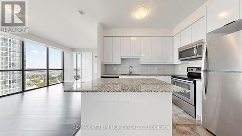 1109 - 2910 Highway 7, Vaughan, ON - Indoor Photo Showing Kitchen With Stainless Steel Kitchen With Upgraded Kitchen