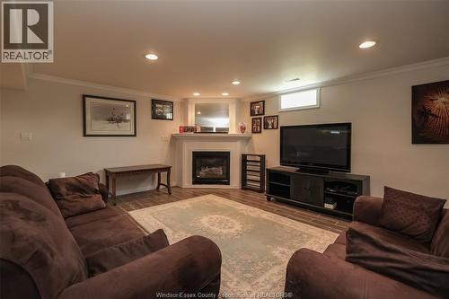 1747 Chornoby Crescent, Tecumseh, ON - Indoor Photo Showing Living Room With Fireplace