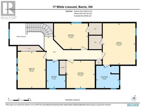 Second level floor plan - 17 White Crescent, Barrie, ON - Other