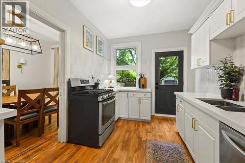 41 Macallum Street, Hamilton, ON - Indoor Photo Showing Kitchen With Double Sink