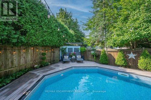 1482 Epping Road, Burlington, ON - Outdoor With In Ground Pool With Backyard