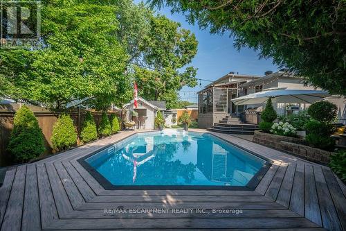 1482 Epping Road, Burlington, ON - Outdoor With In Ground Pool With Deck Patio Veranda
