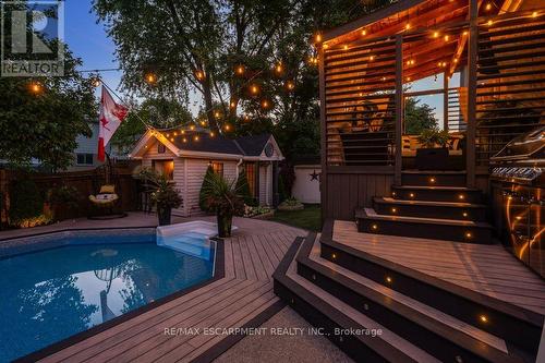 1482 Epping Road, Burlington, ON - Outdoor With In Ground Pool With Deck Patio Veranda