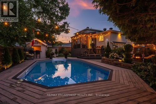 1482 Epping Road, Burlington, ON - Outdoor With In Ground Pool With Deck Patio Veranda