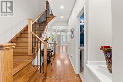 Elegant Oak Staircase W Wrought Iron Pickets - 