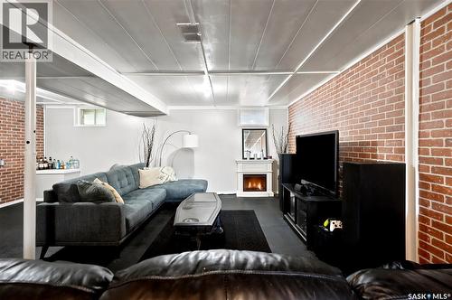 747 Argyle Street, Regina, SK - Indoor With Fireplace