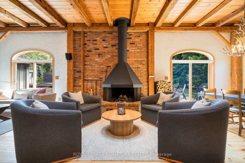 22 Newton Way, Clearview, ON - Indoor Photo Showing Living Room With Fireplace
