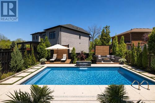 175 Burloak Drive W, Oakville, ON - Outdoor With In Ground Pool With Deck Patio Veranda With Backyard