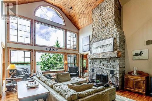 538 Rishor Avenue, Douro-Dummer, ON - Indoor Photo Showing Living Room With Fireplace