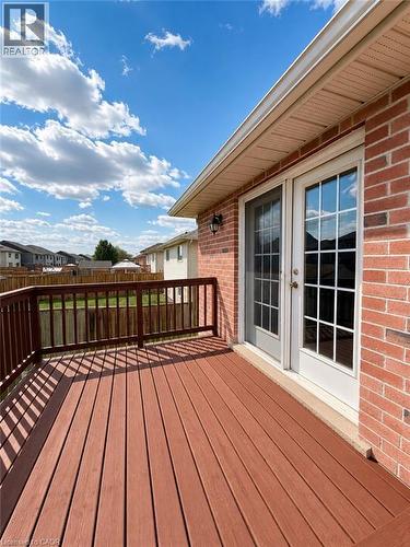 Back deck with access to Primary Bedroom - 7 Spitfire Drive, Mount Hope, ON - Outdoor With Deck Patio Veranda With Exterior