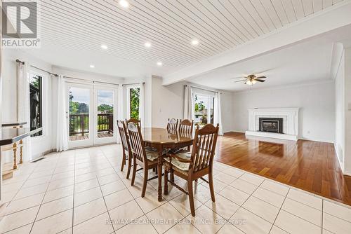 21 Moss Boulevard, Hamilton, ON - Indoor Photo Showing Dining Room With Fireplace