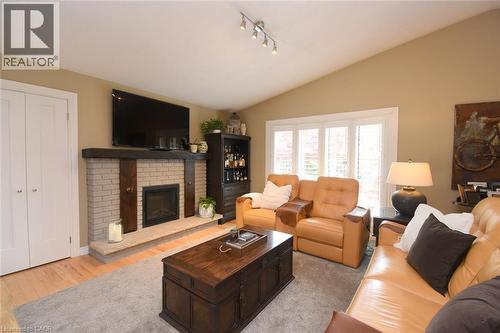 12 Mckeown Court, Caledonia, ON - Indoor Photo Showing Living Room With Fireplace