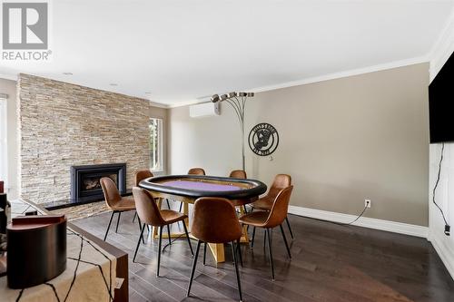 42 Caddy Ave, Sault Ste. Marie, ON - Indoor Photo Showing Dining Room With Fireplace