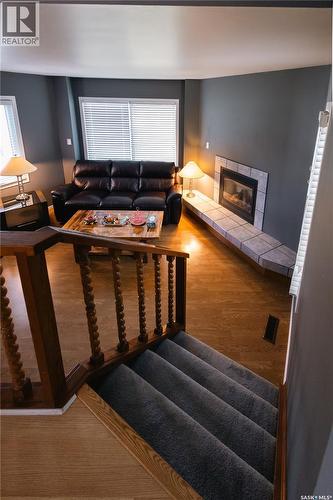 631 Buchanan Drive, Prince Albert, SK - Indoor Photo Showing Living Room With Fireplace