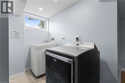 Dedicated laundry area with a recessed window, light wall paint, and overhead lighting - 383 Bartley Bull Parkway, Brampton, ON - Indoor Photo Showing Laundry Room