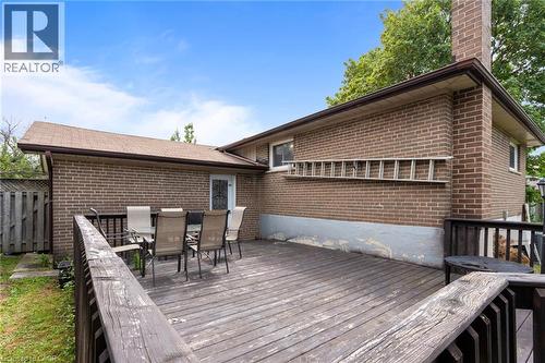 Spacious wood deck with perimeter railing and brick exterior - 383 Bartley Bull Parkway, Brampton, ON - Outdoor With Deck Patio Veranda With Exterior