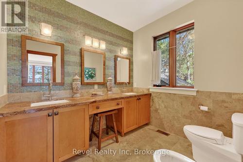 beautifully designed spa feeling Ensuite - 12 Walker Road, Tiny, ON - Indoor Photo Showing Bathroom