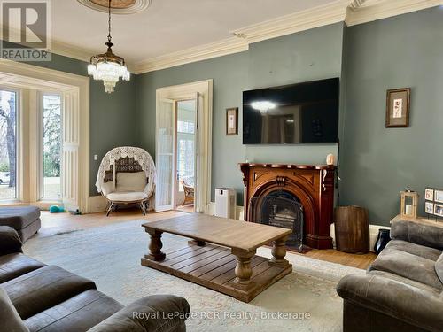 388 Durham Road E, West Grey, ON - Indoor Photo Showing Living Room With Fireplace