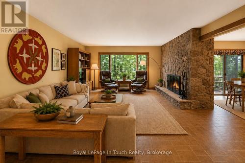 54 Lackie Crescent, Tiny, ON - Indoor Photo Showing Living Room With Fireplace