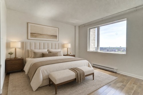 Master Bedroom - 2009-650 Rue Jean-D'Estrées, Montréal (Ville-Marie), QC - Indoor Photo Showing Bedroom