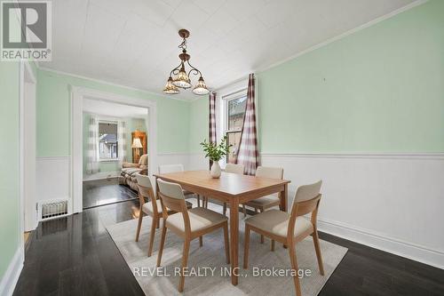 Dining area - virtually staged - 7 Maple Street, St. Thomas, ON - Indoor Photo Showing Dining Room