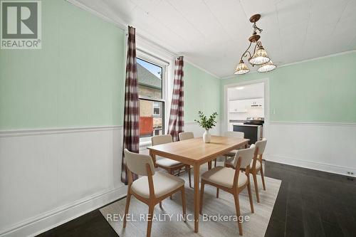 Dining area - virtually staged - 7 Maple Street, St. Thomas, ON - Indoor Photo Showing Dining Room