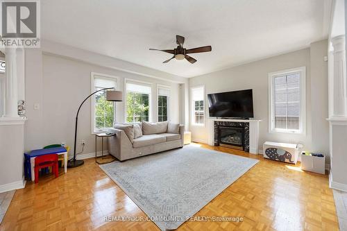 57 Turning Leaf Drive, Vaughan, ON - Indoor Photo Showing Living Room With Fireplace